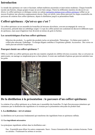 De la distillation à la présentation : le parcours d’un coffret spiritueux