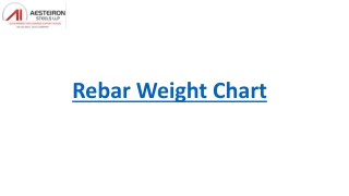 Rebar Weight Chart