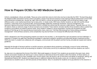 How to Prepare OCSEs for MD Medicine Exam?