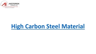 High Carbon Steel Material