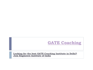 GATE Coaching