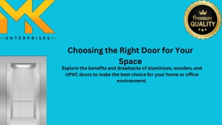 Premium Aluminium, Wooden & uPVC Doors – MK Enterprise
