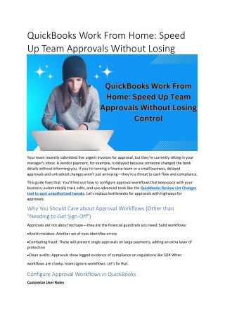 QuickBooks Work From Home: Speed Up Team Approvals Without Losing Control
