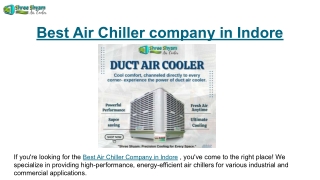 Best Air Chiller company in Indore