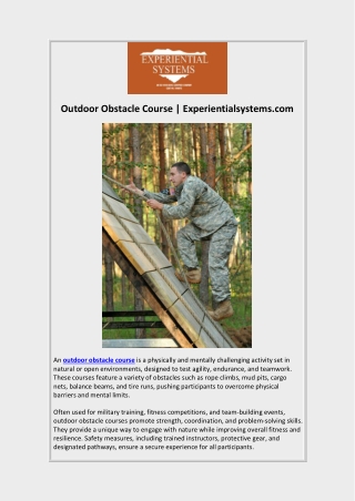 outdoor obstacle course