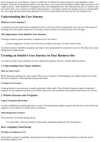 Creating an Intuitive User Journey on Your Business Site