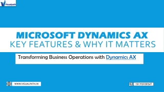 Learn MicroSoft Dynamics Ax Training  D365