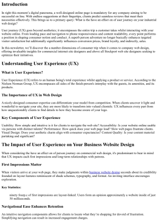 The Impact of User Experience on Your Business Website Design