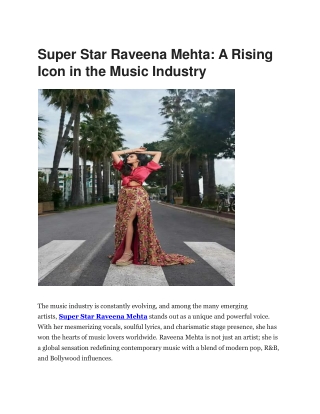 Super Star Raveena Mehta - Discover the Brilliance of RaveenaMehta