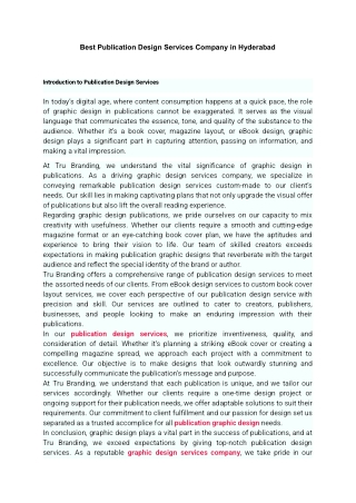 Best Publication Design Services Company in Hyderabad