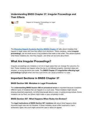 Understanding BNSS Chapter 37_ Irregular Proceedings and Their Effects