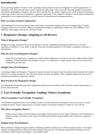 5 Key Features Every Small Business Website Needs: Insights from Top Web Designe