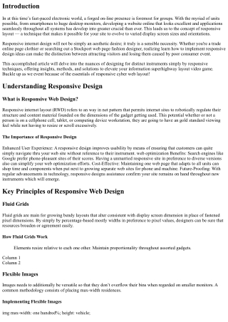 Designing for Different Devices: A Responsive Approach
