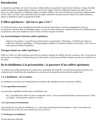 De la distillation à la présentation : le parcours d’un coffret spiritueux