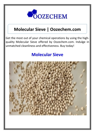 Molecular Sieve Oozechem.com