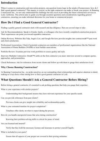 Builder or General Contractor Understanding the Difference