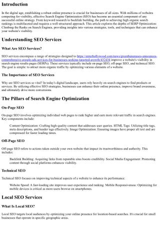 SERP Optimization: Climbing the Ranks on Search Engines