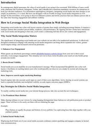 How to Leverage Social Media Integration in Web Design