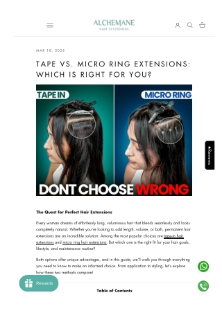 Tape vs. Micro Ring Extensions: Which Is Right for You?