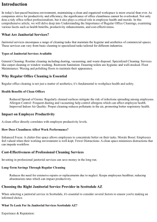 Understanding the Importance of Regular Office Cleanings