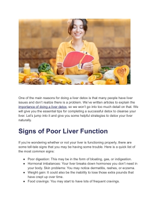 Supercharge Your Liver_ Essential Tips for a Successful Detox