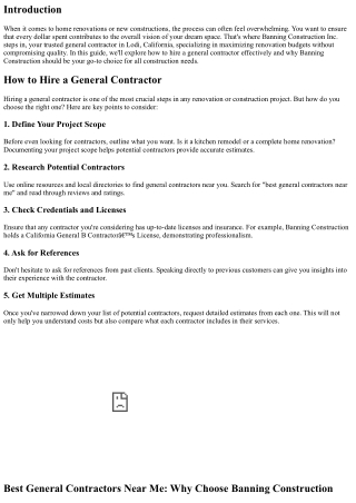 Maximizing Your Renovation Budget with Banning Construction Inc.