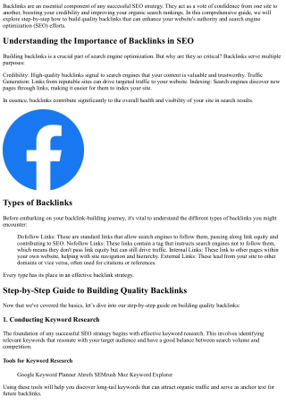 Step-by-Step Guide to Building Quality Backlinks