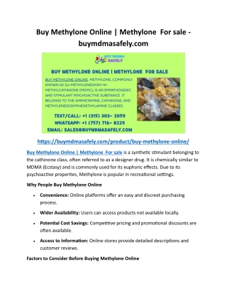 Buy Methylone Online Methylone  For sale - buymdmasafely
