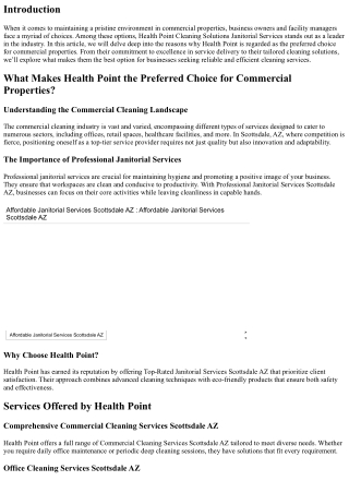 What Makes Health Point the Preferred Choice for Commercial Properties?