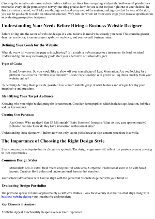 The Essential Guide to Choosing a Business Website Designer