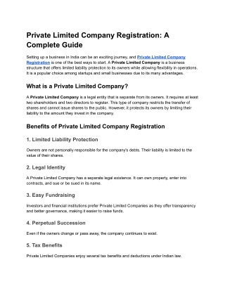 Private Limited Company Registration_ A Complete Guide