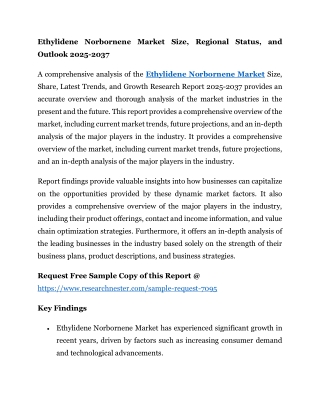 Ethylidene Norbornene Market