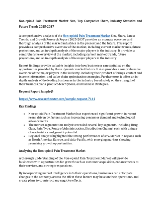 Non-opioid Pain Treatment Market