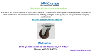 High-quality durable caster wheels suppliers