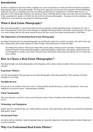 The Rise of Drone Photography in the Real Estate Industry