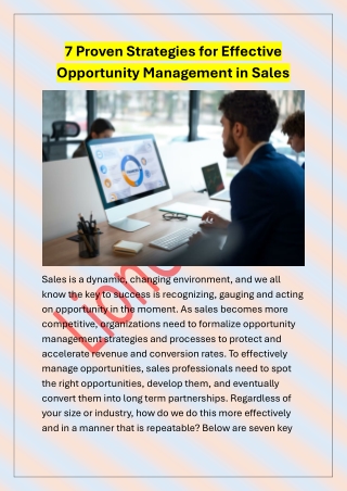 7 Proven Strategies for Effective Opportunity Management in Sales