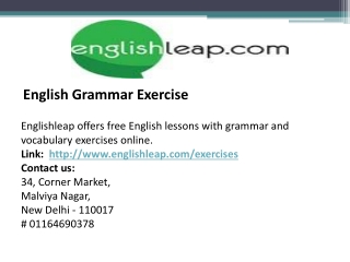 English Grammer Exercise