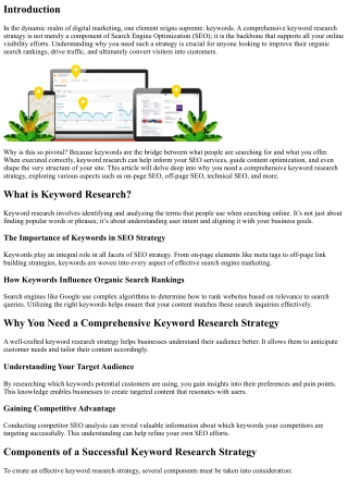 Why You Need a Comprehensive Keyword Research Strategy