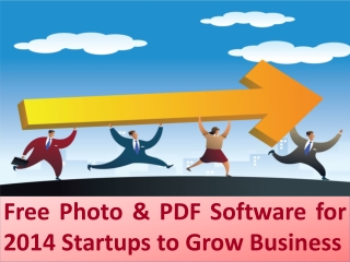 Free Photo and PDF Software for 2014 Startups Business