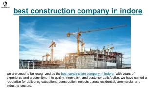 best construction company in indore