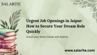 Urgent Job Openings in Jaipur How to Secure Your Dream Role Quickly