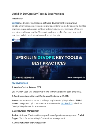 DevOps Training Institute in Hyderabad - Visualpath