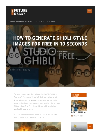 How to generate Ghibli-style images for Free in 10 Seconds