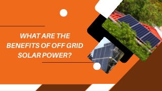 Independent Solar Panels Power Solutions