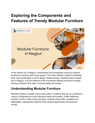 Modular Furniture in Nagpur