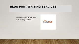 Blog Post Writing Services | SEO-Optimized & Engaging Content