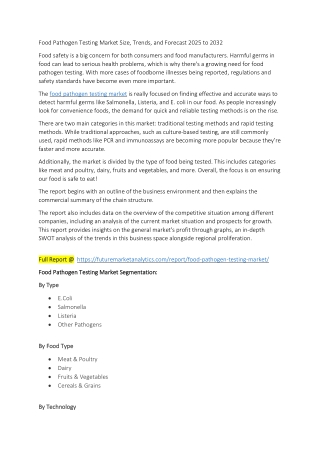 Consumer Safety & Compliance: The Need for Food Pathogen Testing