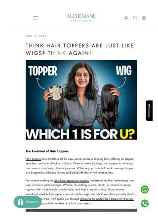 Think Hair Toppers Are Just Like Wigs? Think Again!