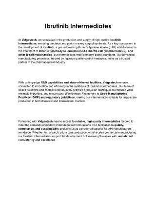 Ibrutinib Intermediates