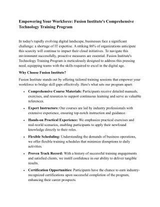training program